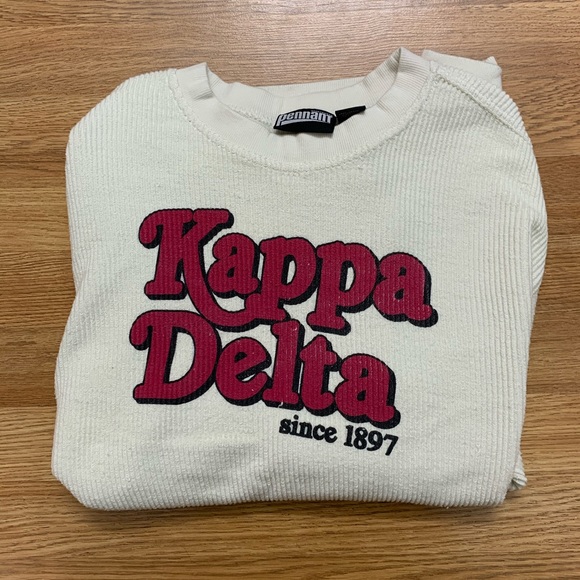 pennant corded sweatshirt